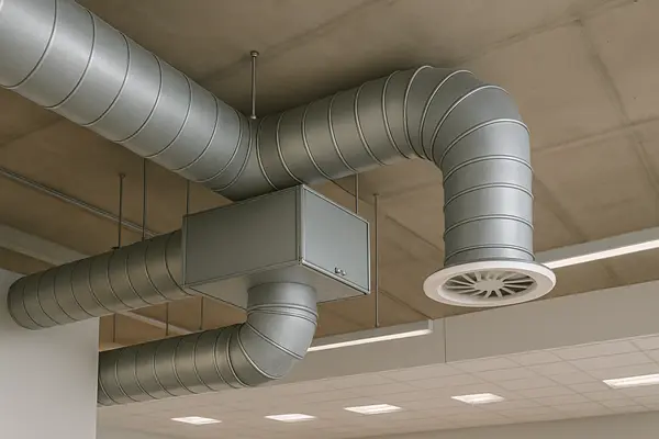 HVAC ducting indoors