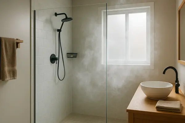 Steamy bathroom