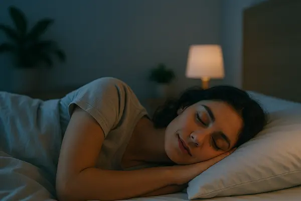 A woman sleeping